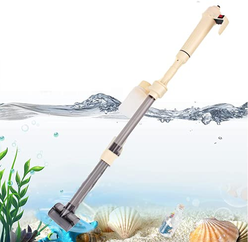 Pompa a sifone elettrica per acquario modello AS-615A | Kit di pulizia, regolatore di flusso, con batteria, cambio acqua e ghiaia, pompa a sifone elettrica acquario
