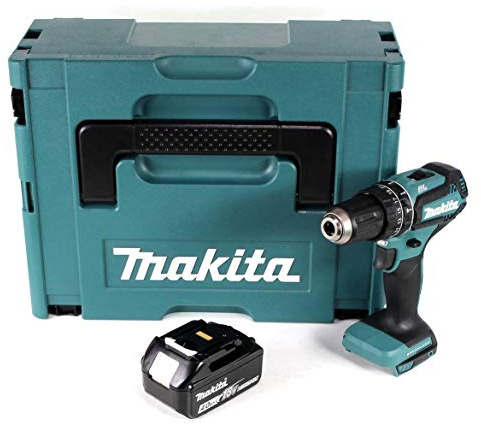 Makita DHP 485 M1J 18 V Li-Ion Akku Schlagbohrschrauber im Makpac + 1 x 4,0 Ah Akku - ohne Ladegerät