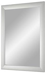 Flex 35 - Wandspiegel 30x40 cm mit Rahmen (Silber matt), Spiegel nach Maß mit 35 mm breiter MDF-Holzleiste - Maßgefertigter Spiegelrahmen inkl. Spiegel und stabiler Rückwand mit Aufhängern