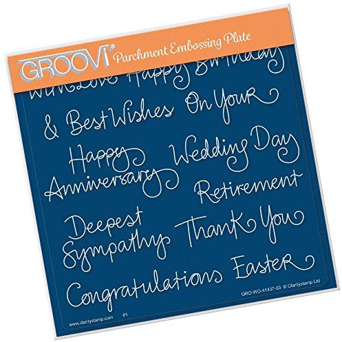 Clarity Stamps - Entwined Sentiments A5 Square Groovi Plate