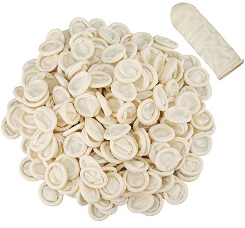 G2PLUS 600 Stück Fingerlinge Antistatisch Fingerschutz Latex Finger Cot Fingerhülsen für Kosmetik Medizi
