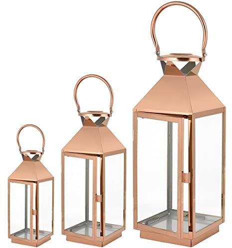 Laterne 3er Set XXL Gartenlaterne Metall Windlicht Laternen Kerzenhalter Set Kerzenleuchter F36