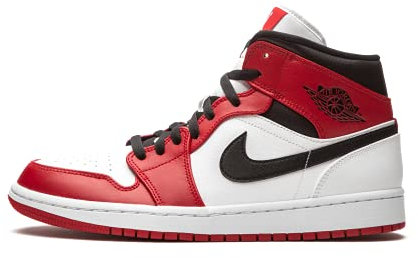 Nike Herren Air Jordan 1 Mid Basketballschuh, White Gym Red Black 173, 44.5 EU