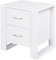 HOMCOM Table de Chevet Table de Nuit 2 Tiroirs Moderne Dim. 48L x 39l x 54H cm en Bois Blanc