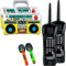 Trounistro 6 Pack Aufblasbare Radio Boombox Aufblasbare Handy Aufblasbare Mikrofone für 80er 90er Jahre Party Dekorationen Hip Hop Thema Geburtstag Party Supplies