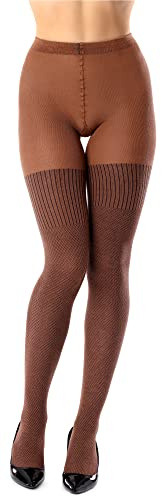 Bellivalini Strumpfhosen für Damen warme und blickdichte Kompressionsstrumpfhose Damen aus Baumwolle BLV-1116