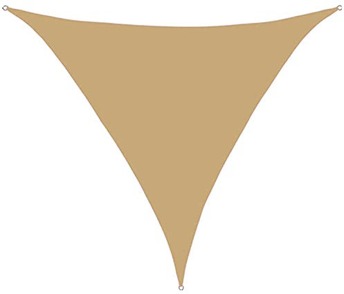 RURGLY 6x6x6m Vela ombreggiante Triangolare, Tenda a Vela Impermeabile, Tenda Parasole Vela Ombreggiante Esterno, Resistente Protezione UV 95%, Tenda a Vela per Giardino Balcone Terrazza