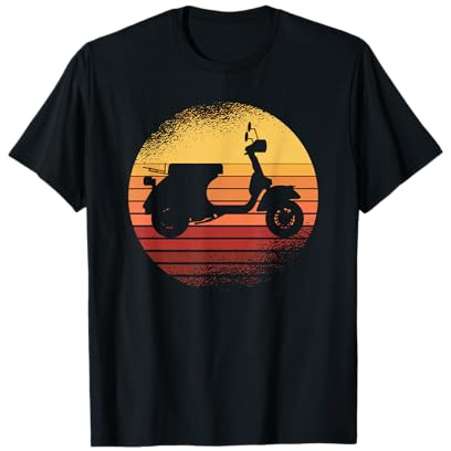 Motorroller Rollerfahrer E-Roller 50ccm Zweirad Roller Retro T-Shirt