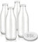 Geniess-Bar! 4 Milchflaschen 1L mit Deckel & Ersatzdeckel 1 Liter Glasflaschen erhältlich mit 2/4/6/9/12/15 Saftflaschen 1000ml Flaschen Weithalsflaschen leer mit Schraubdeckel Vorratsglas