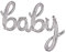 Big Eye Owl 40 CM Silber Baby Ballon Folie Buchstaben Luftballon Kursive Mylar Alphabet Banner Helium Folienballon Babyparty Jubiläum Hochzeit Geburtstag Party Deko Liefert Klein
