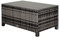 Outsunny Table Basse de Jardin Plateau Verre trempé 5 mm rotin tressé 85 x 50 x 39cm Max. 70 kg Gris