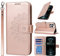 ELTEKER Wallet Case for iPhone 12 Pro Max, [Card Holder] [Shockproof TPU Shell] [Kickstand], PU Leather Magnetic Flip Cover Wallet Phone Case for iPhone 12 Pro Max (6.7 Inch)- Rose Gold