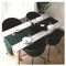 EHOMERY Tischband Ilex, Tischläufer Dunkelgrün Stoff Einfach rein Tischläufer Velvet 32x200CM