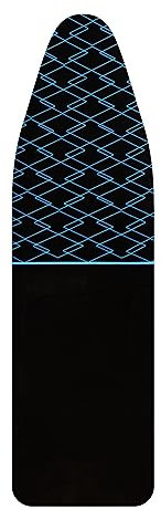 Cecotec Housse de Table à Repasser StrongBoard 400 Borneo, Housse 100% Coton, 4 mm Épaisseur, Protection Ignifuge, Taille 135 x 55 cm, Bleu et Noir