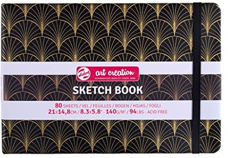 Talens Art Creation Skizzenbuch Art Deco - 21x14,8 cm 140 g 80 Blatt - Zeichnung Journaling Urban Sketching