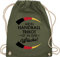 Shirtracer Turnbeutel Rucksack - 2024 - Mein Handball Trikot ist in der Wäsche - Lustig Handball WM EM Spruch Trikot Ersatz Witzig - Unisize - Olivgrün - 2022 handball+sprüche ball
