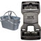 Basil Damen Lenkertasche-2179230620 Lenkertaschen, Grey Melee, 22 L & Unisex – Erwachsene MIK Trägerplatte, Black, One Size