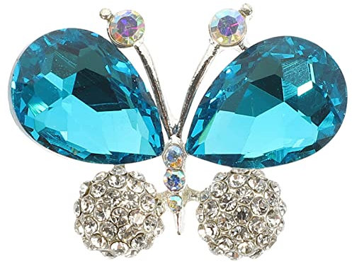 EXCEART Tintes para Ropa Apliques De Mariposas De Diamantes De Imitación De Nupcial Zapatos De Ropa Broche para Zapatos Ropa (Azul) Accesorios De Joyería