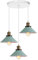 Pendelleuchte 3 Flammige Hängeleuchte Vintage Industrielle Hängelampe E27 Deckenleuchte Retro Design Lampenschirm 220mm Edison Lampe für Küche Esszimmer Schlafzimmer Flur (eine Basis von 30cm)