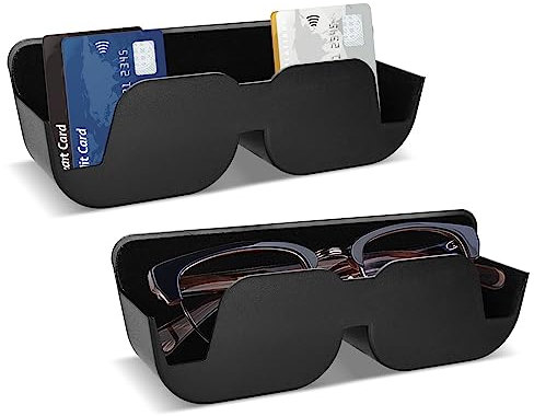 Brillenhalter für Auto: 2 Stück Sonnenbrillenhalter Auto, Auto Brillenablage, KFZ Sonnenbrillenhalter, Auto Brillenhalter,Aufbewahrung Halterung Selbstklebend für Brillen im Auto Brillenetui Ablagebox