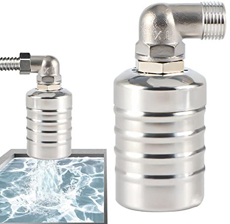 2 Edelstahl Vollautomatische Wasserstandskontrolle Schwimmerventil Auto Shut Off Ball Schwimmerventil Automatischer Wasserstandsregler für Wassertank