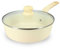 MENASTYL - Sauteuse 24cm Colorama crème - En Aluminium - Revêtement antiadhésif en céramique - Tous feux dont induction