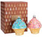 Every Day is Christmas Glasgeblasene Ornamente, niedliche handgefertigte Figuren, Baumschmuck, Cupcake, 2 Stück