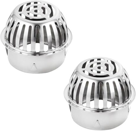 Aweisile Grondaie Protezione Foglie in Acciaio Inox 2 Pezzi Filtro per Grondaia in 304 Inox Filtro Grondaie Grondaie Protezione 304 Protezione per Grondaie Filtro Filtro per Grondaia per Tubi di Tetto