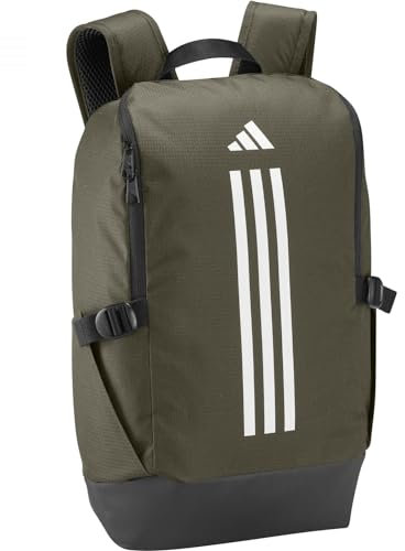 adidas Unisex Backpack, olive strata/WHITE, One Size