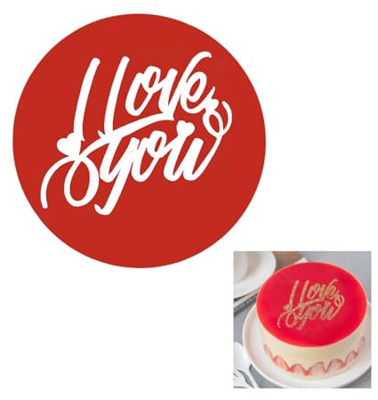 Love You Valentines Fondant Stamp,Valentine's Round Stamps for Baking Cookie/Cake/Fondant/Pastry Candy Embosser,Valentine Food Grade Acrylic Biscuits Moulds,Galentines Cakes Decorations Stampers Mold