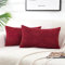FDTERN 2er Set Weinrot Kordsamt Kissenbezug 40x60 Weich Dekorative Kissenbezüge Kissenhülle Dekokissenbezug Sofakissen Dekokissen Boho Deko für Sofa Schlafzimmer Wohnzimmer