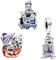Doyafer Mouse Pumpkin Cart Set Pendant 925 Sterling Silver charms set Bead Fit Women'S Bracelet Necklace Birthday Gift For Friends Jewelry Gift 3 Pieces/Pack