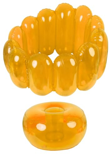 Aufblasbarer Stuhl, PVC, transparent, aufblasbarer Sessel, Filmstühle, aufblasbarer Sessel, maximale Belastung 113 kg, für drinnen und draußen