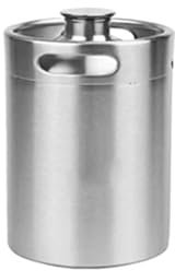 MNEVZX bierbrauset Bierfass-Growler, 2 l/3,6 l/4 l/5 l Craft-Beer-Fass-Minifässer, Bier-Sprudelbehälter für Grill-/Braupartys Heimbrau-Sets(2L)