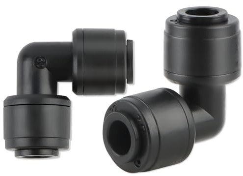 Kalolary 30 PCS Raccordi a Gomito 90° a Connessione Rapida 1/4 | Raccordi Push-Fit per Tubo di Irrigazione da 1/4, Connettori a Tenuta Stagna per Sistemi di Irrigazione a Goccia e Sprinkler