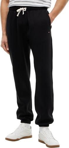 Tommy Hilfiger Herren Jogginghose Essential Fleece mit Tunnelzug, Schwarz (Black), XXL