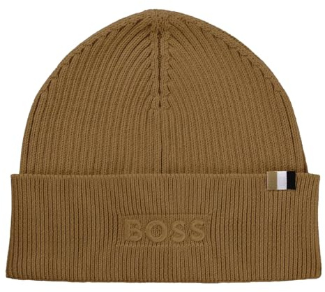 BOSS Herren Magico Hat Mütze aus Baumwolle und Wolle mit Logo-Stickerei