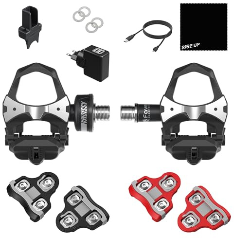 Favero Assioma UNO Pedalbasierter Rennrad-Leistungsmesser | Extra Cleats, Look Keo kompatibel, einseitig, Bluetooth und ANT+ Konnektivität für Radfahren, GPS-Computer und Smartphones