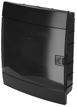 Coffret de Distribution Encastré 2 Rangée pour 24 Modules 112,5x286x340,5 mm IP40 - Noir Boîtier Électrique en ABS - Coffret Électrique pour Installations Intérieures - Horoz Electric