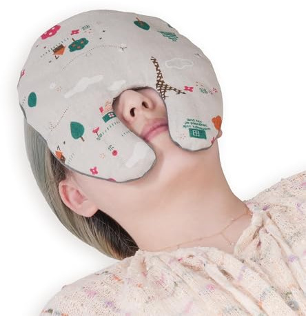 Heating Pad Sinus Relief Mask Moist Heat Face，Sinus Face Mask Heated for Headache，Dry Eyes, Migraine, Sinus Pressure Relief, Warm Cold Compress，sinus headache relief mask，Microwavable Face Heating Pad