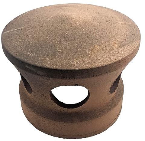 Lanterne de toiture en terre cuite rose et noir, Chapeau pour tuile à douille, Passage tuyau d 100 mm