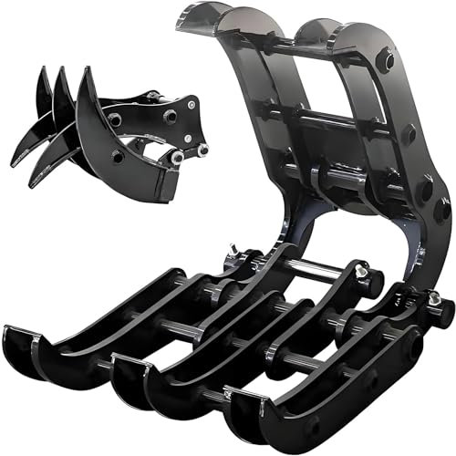 YXFAZPP Minibagger Greifer Anbaugeräte, Kleinbagger Holzgreifer Greifer, Metallgreifer Bagger Zubehör, für Objekte Maschinen Metallgreifer
