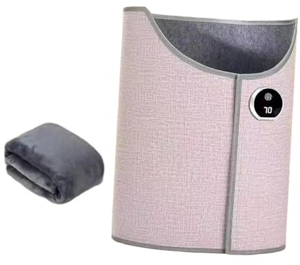 Harilla Foot Warmer, Adjustable Temperature Electric Heating Pad with 5 Heat Settings, 4H Timer Under Desk 360° Surround Heating Leg Warmer Portable Large Space for Bedroom Dorm Home Office, Pink