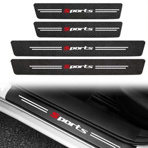 R-timer 4 Stück Auto Einstiegsleisten für BMW 3er E90 E91 M-Tech 2005-2008, Kohlefaser Auto Türeinstiegsschutz Aufkleber Stoßstangenschutz Selbstklebend