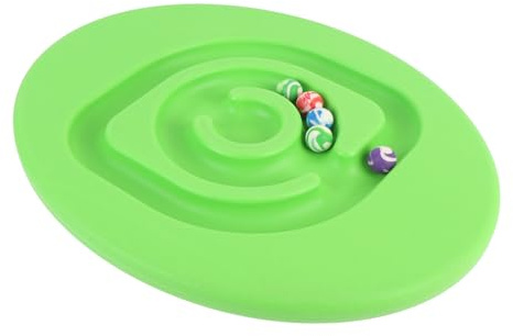 Zunate Egg Shaped Children Balance Platform for Sensory Training, Rocking Board Kindergarten Equipment for Physical Coordination and Concentration in Green (Green)