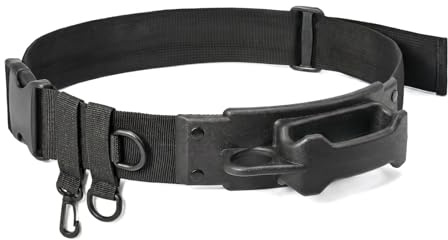 Angeln Watgürtel Schwarzer Fischen Watgürtel Angelrutenhaltergürtel Verstellbarer Angelrutenhalter Gürtel mit Haken Tragbarer Angelruten-Einsetzer für Lure Angeln Brandungsangeln Surf Casting Kajak