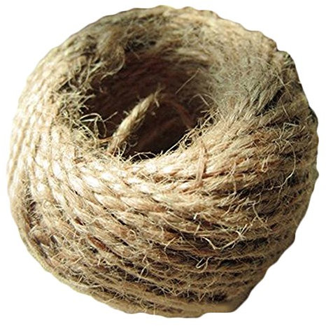 30 m Jute-Schnur Hanf Seil Kordel Arts Crafts Geschenk Bindfäden Langlebig Saite für Geschenkpapier DIY-Geschenk Verpackung