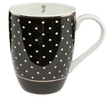 Goebel Dots Tasse, Künstlerbecher, Fine Bone China, schwarz-weiß, 12,5 x 9 x 11 cm