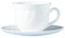 Arcoroc Trianon Kaffeeuntertassen in weiß - Ø 145 mm - Opalglas - 6 Stück