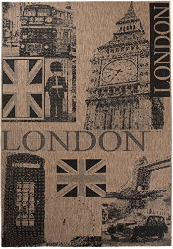 Carpeto Groß Teppich Wohnzimmer 200x290cm Creme New York London Weich